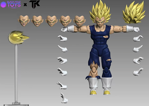 Majin Vegeta Battle Damage - Black Hole Toys x TK