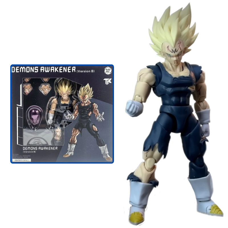 Majin Vegeta Battle Damage Black Suit - Black Hole Toys x TK