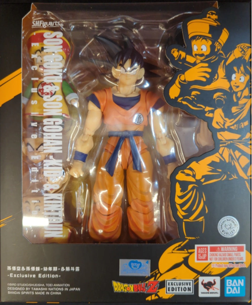 S.H. Figuarts Son Goku & Son Gohan Kid & Kintoun SDCC 2024