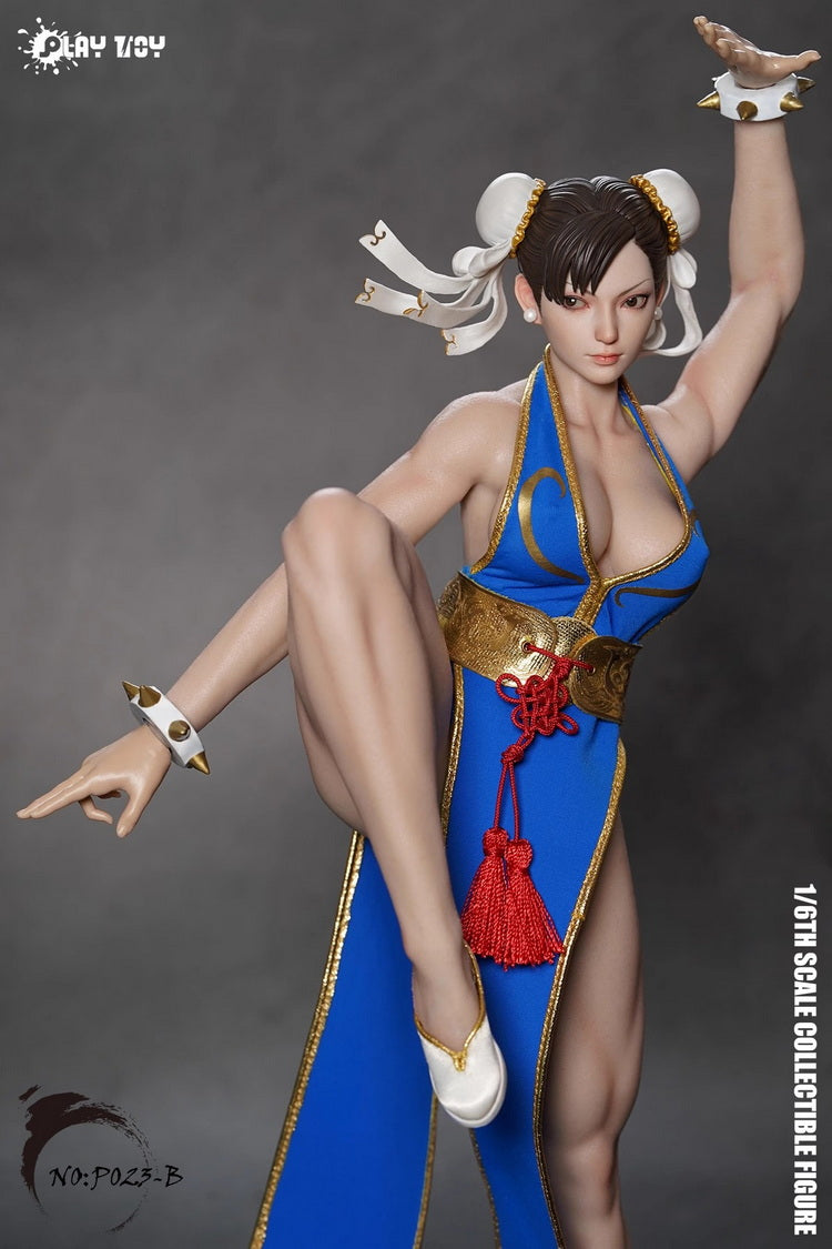 Play Toy Chun Li - Fighting Goddess Vestido Azul 1:6 [Street Fighter]