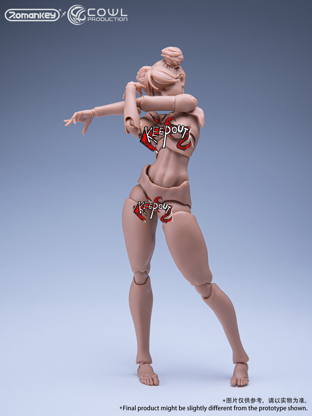 Romankey x COWL Super Movable Female Body 1/12 (Black Skin)