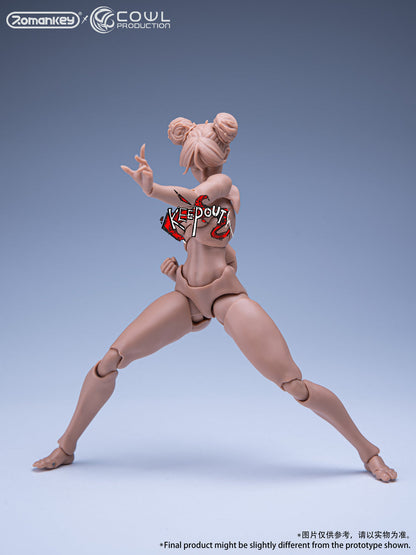 Romankey x COWL Super Movable Female Body 1/12 (Black Skin)