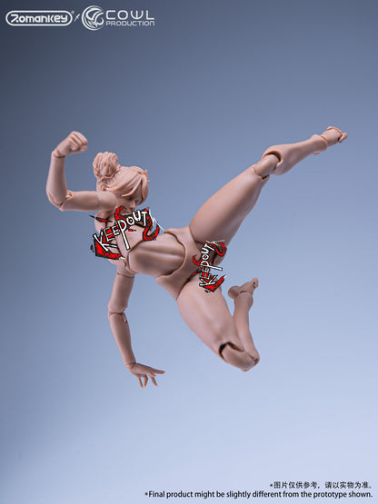 Romankey x COWL Super Movable Female Body 1/12 (Black Skin)