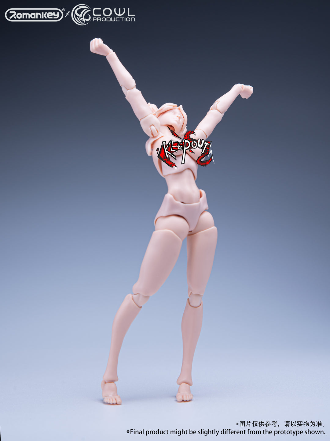 Romankey x COWL Super Movable Female Body 1/12 (White Skin)