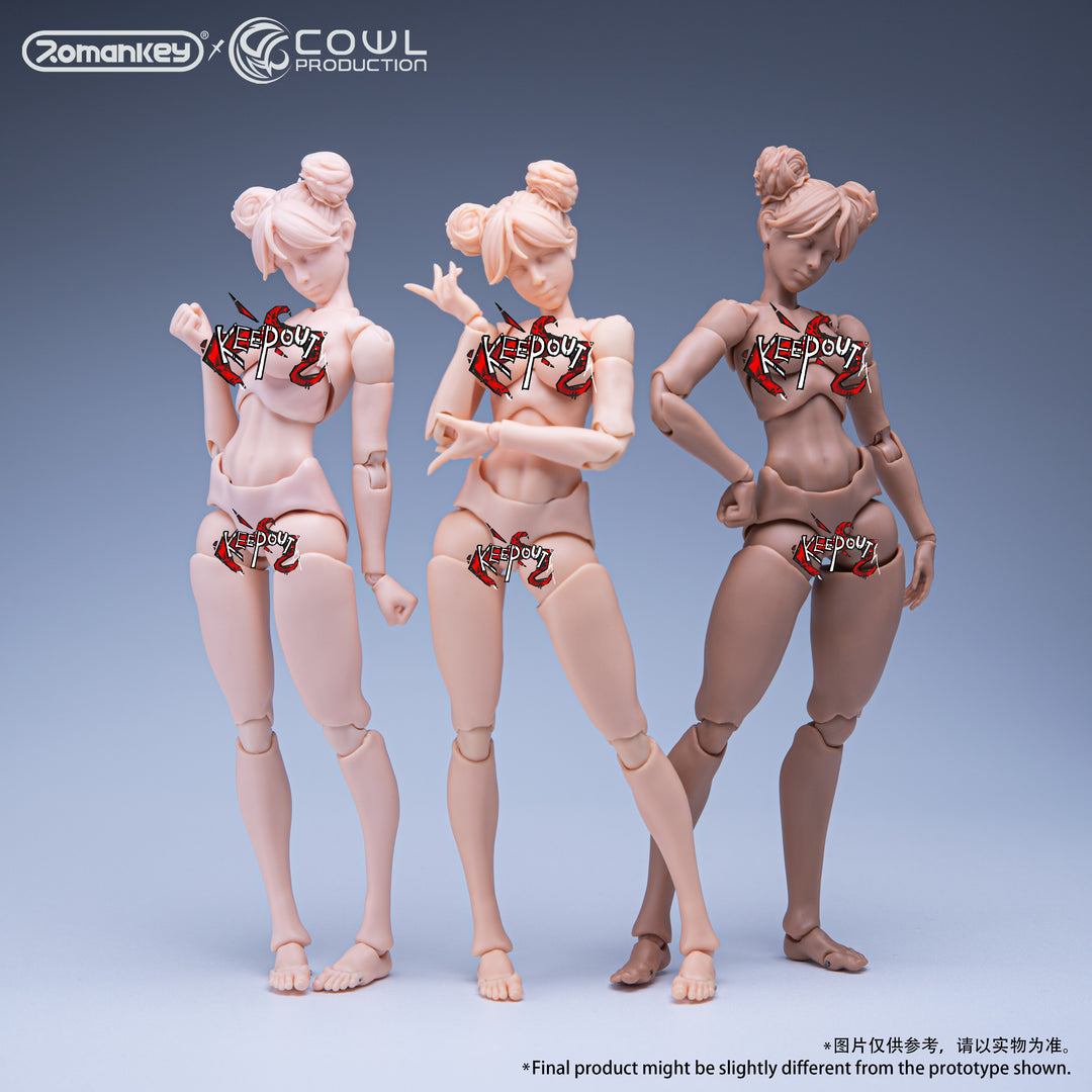 Romankey x COWL Super Movable Female Body 1/12 (White Skin)