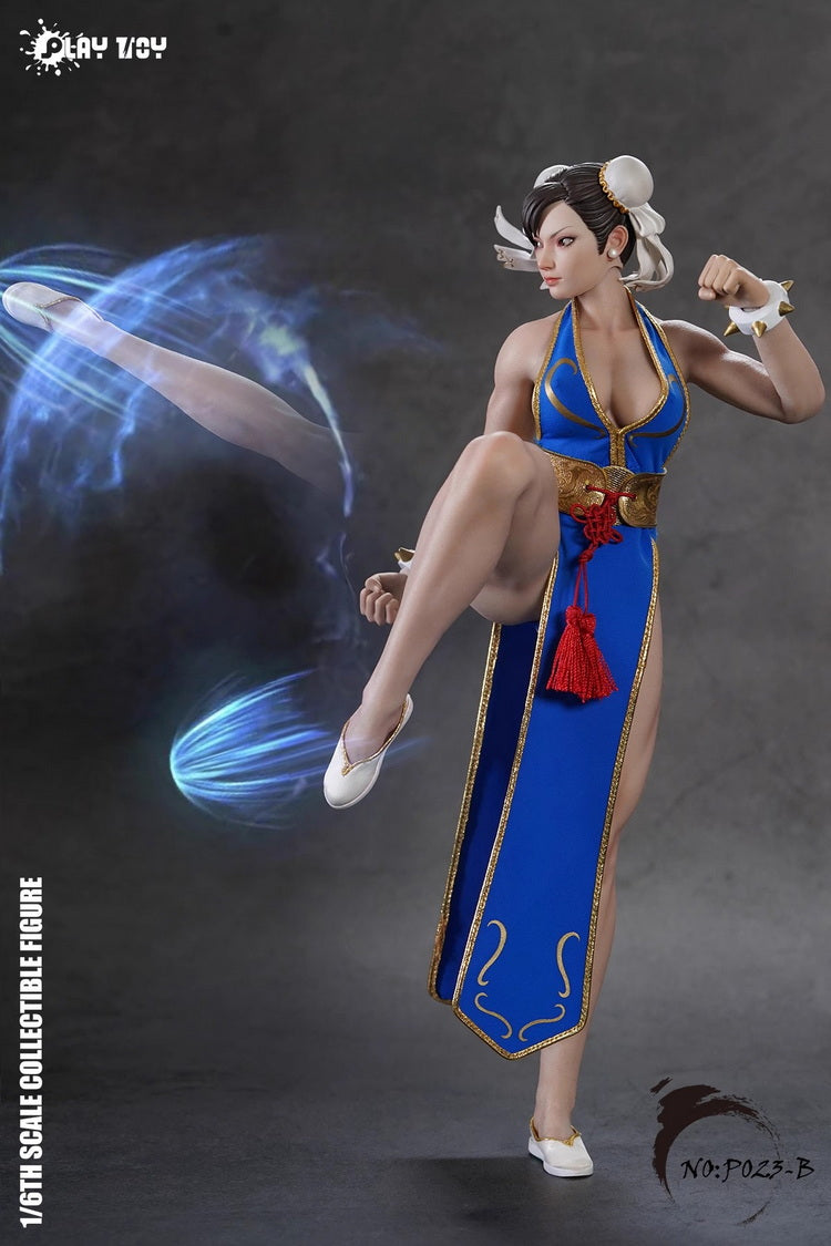 Play Toy Chun Li - Fighting Goddess Vestido Azul 1:6 [Street Fighter]