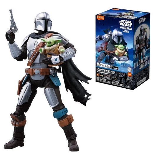 Star Wars: The Mandalorian Champion Class 05 Din DJarin & Grogu [Blokees]
