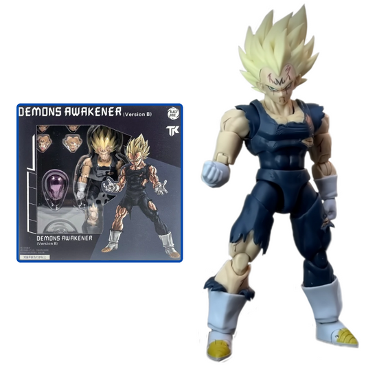 Majin Vegeta Battle Damage Black Suit - Black Hole Toys x TK