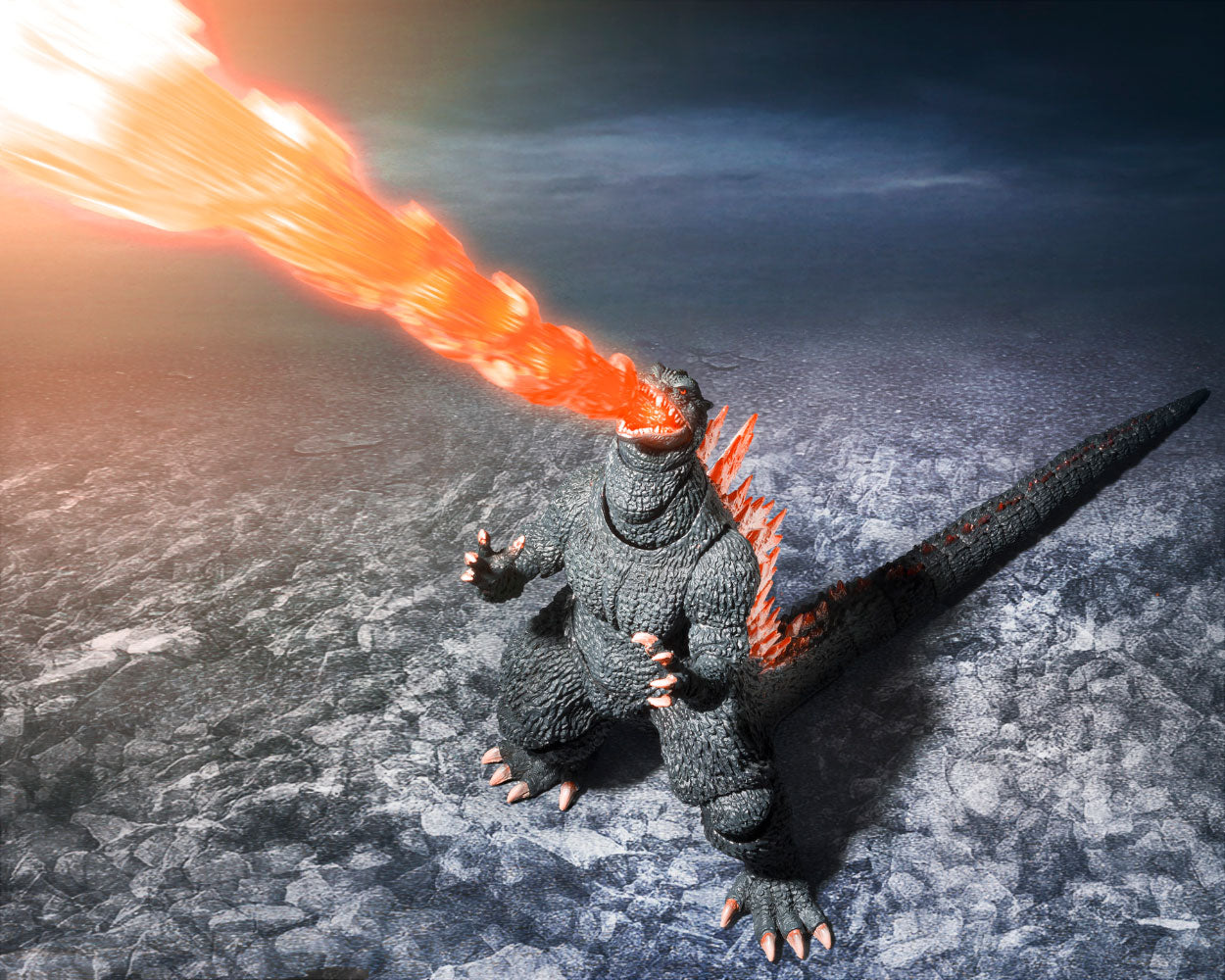 S.H.MonsterArts GODZILLA [2004] HEAT RAY Ver. VS New Gotengo
