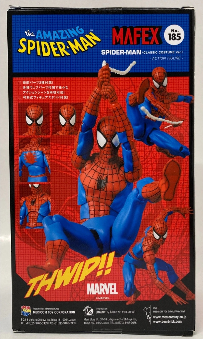 Mafex No. 185 Spider-man Traje Clásico Comic Version