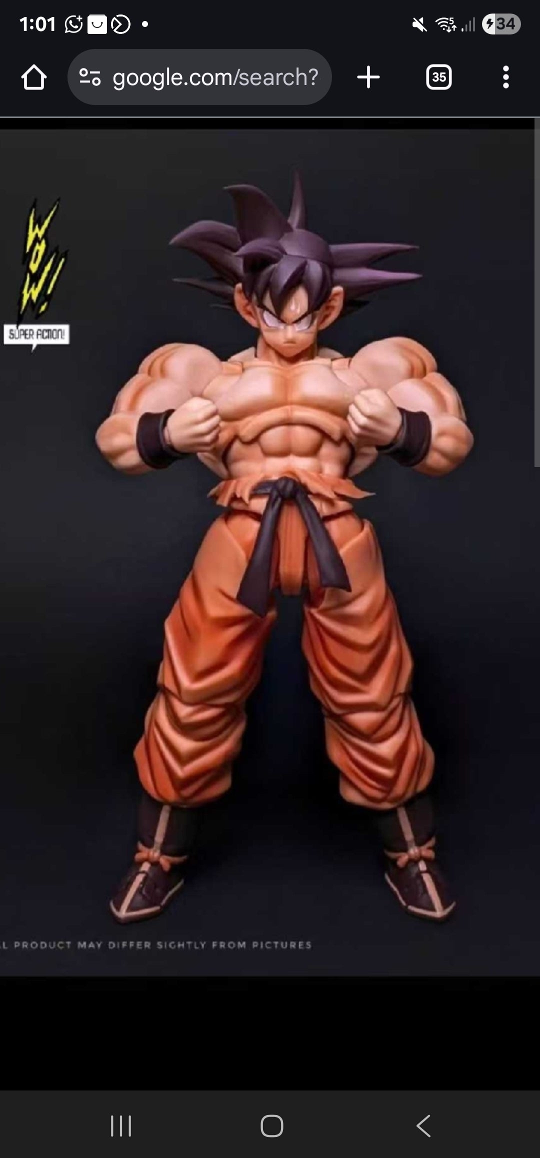Wow Super Action Bulked Warrior Ver. A Goku Kaioken