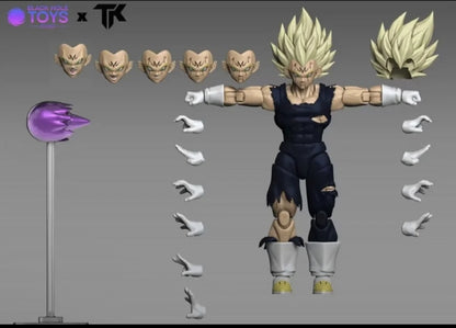 Majin Vegeta Battle Damage Black Suit - Black Hole Toys x TK
