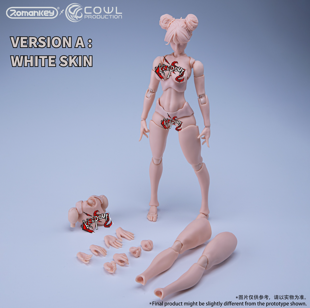 Romankey x COWL Super Movable Female Body 1/12 (White Skin)