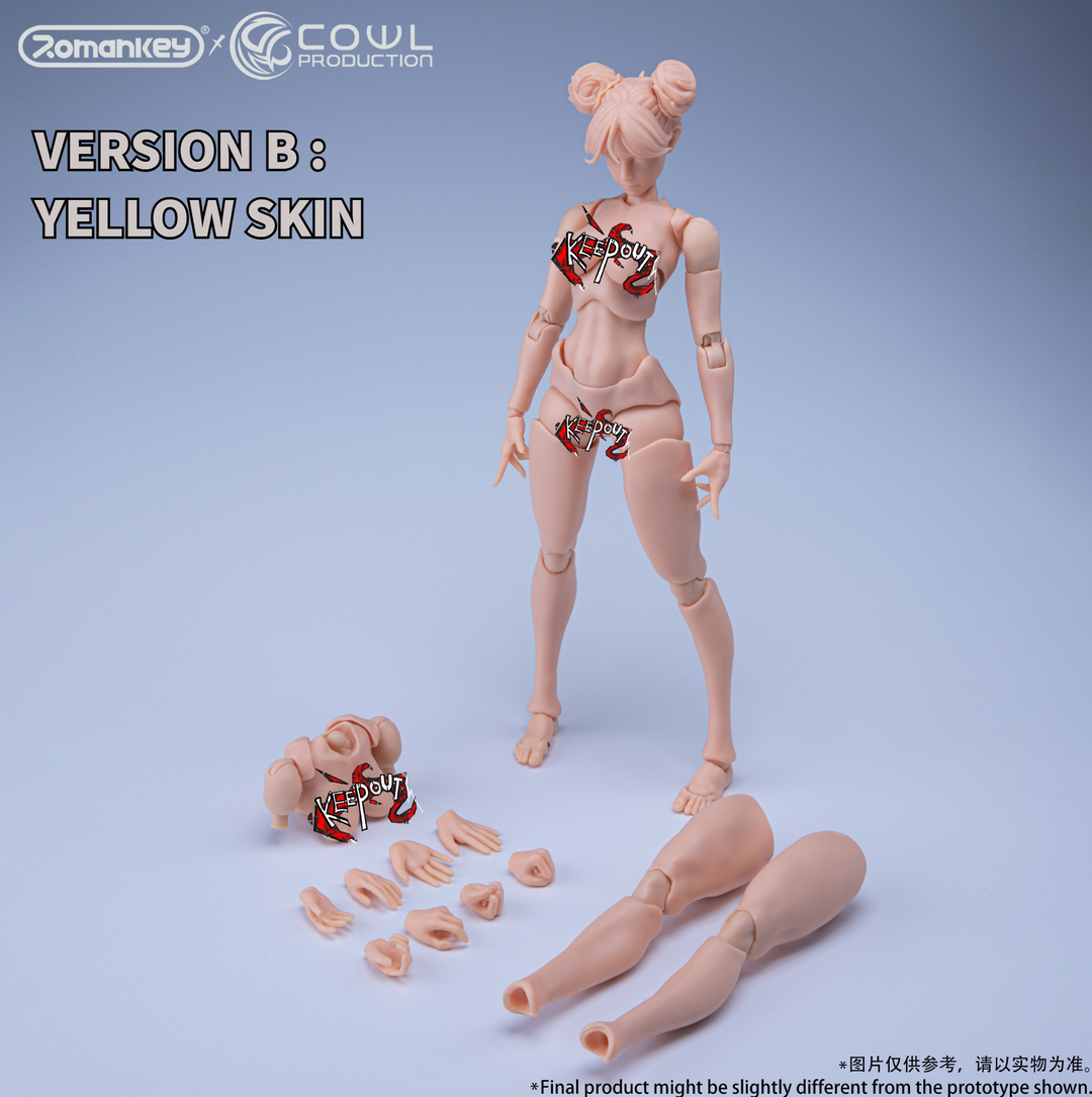 Romankey x COWL Super Movable Female Body 1/12 (Yellow Skin)