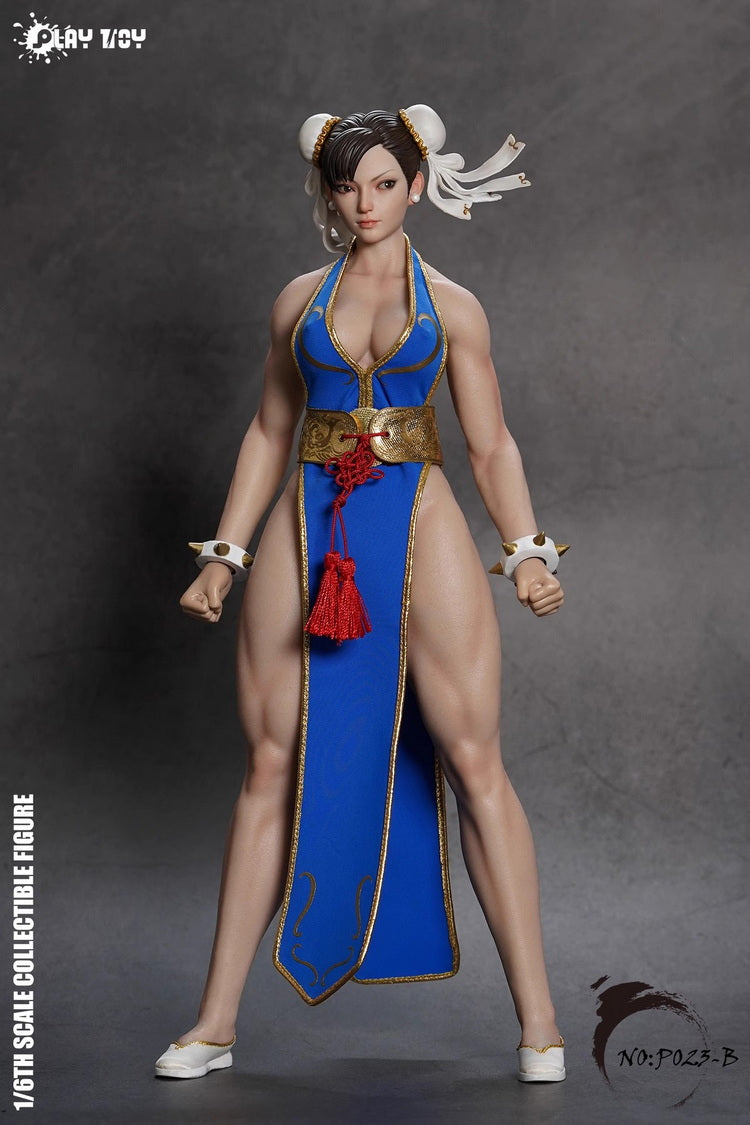 Play Toy Chun Li - Fighting Goddess Vestido Azul 1:6 [Street Fighter]