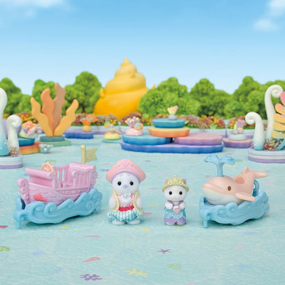 Sylvanian Families Paseo en Bote y Delfin ( foca y gato latte )