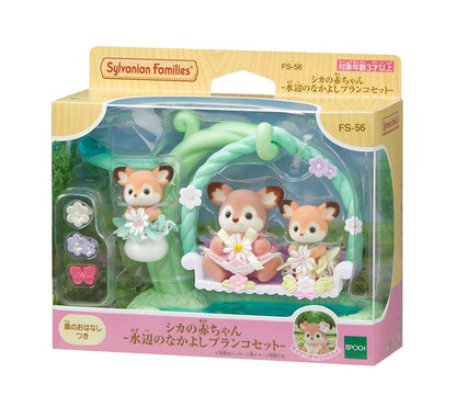 Sylvanian Families Columpio de la Amistad de los Bebés Ciervos