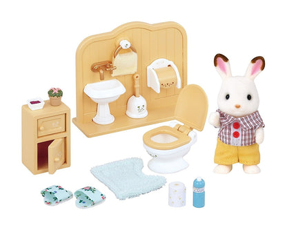 Sylvanian Families Niño Conejo Chocolate con Baño