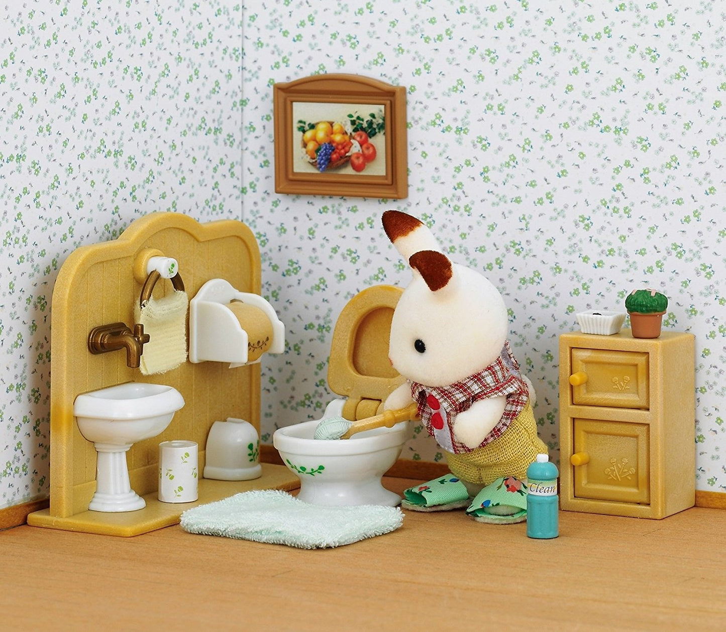 Sylvanian Families Niño Conejo Chocolate con Baño